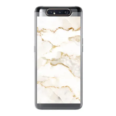 Produktbild von MuchoWow® Handyhülle Schutzhülle Hülle für Samsung Galaxy A80 Marmor - Limette - Gold - Luxus - Marmoroptik - Weiß Silikon Softcase Handy Hülle - Schutzdeckel