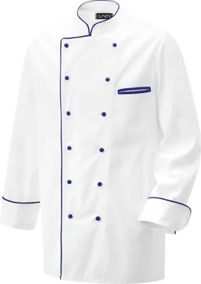 Produktbild von EXNER Koch-Jacke, Stehkragen, Langarm, Umschlag-Manschette, farbige Paspel