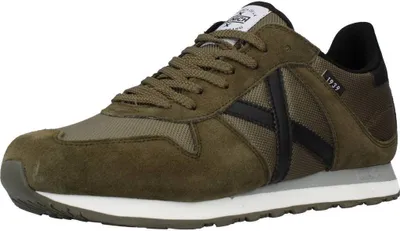 Produktbild von Munich Massana 433 Herren Schnürung Lässige Turnschuhe Mit 1939 Label Olive – 6,5 UK - 40 EU - 7 US