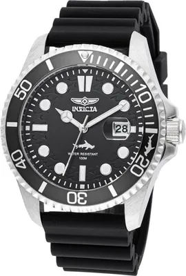 Obrázek produktu pro Invicta Pro Diver 47161 Pánské Hodinky - Quartz Hnutí - Nerezová Ocel s Černým Ciferníkem - 43 mm