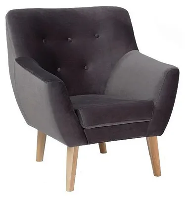 Zdjęcie produktu dla Fotel NORDIC 1 VELVET szary