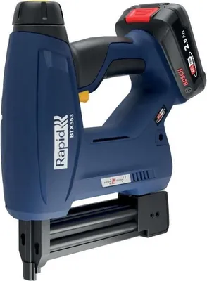 Obrázok produktu pre Elektrická sponkovačka RAPID BTX553, 18 V akumulátor, sponky 8–20 mm, klince 15–20 mm, vrátane akumulátora a nabíjačky, v kufríku