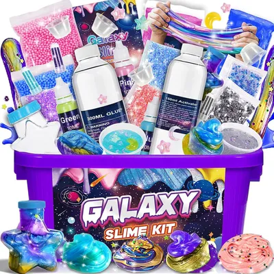 Productafbeelding van Slime making kit - Galaxy Slime Kits voor meisjes van 6-12 jaar oud - Meisjes en jongens