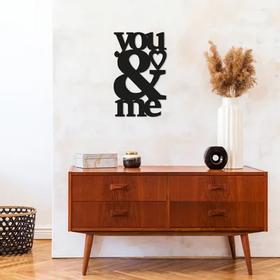 Obrázok produktu pre Wallity, You- TNL1165, Čierna, Ostatné bytové dekorácie, 29 x 49 cm, 100% kov (Hrúbka: 1