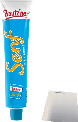 Produktbild von Bautzner Senf mittelscharf (200ml Tube) + usy Block