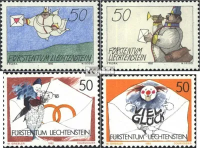 Produktbild von Briefmarken Liechtenstein 1992 Mi 1041-1044 (kompl.Ausg.) postfrisch Grußmarken
