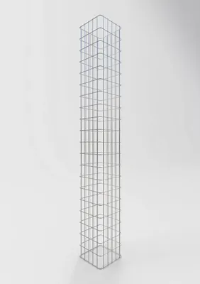Produktbild von Gabionensäule eckig feuerverzinkt, 27 cm x 27 cm, 200 cm Höhe, MW 5 cm x 10 cm