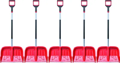 Produktbild von 5x Schneeräumer Schneeschieber Alutube 50cm rot stark Schaufeln