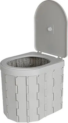 Productafbeelding van Famanu Opvouwbaar toilettensysteem - Mobiel, geurremmend, 30x33 cm - Grijs