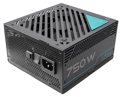 Obrázek produktu pro Azza PSAZ-750G, 750 W, 100 - 240 V, Nadproud, Nadměrná zátěž, Přepětí, Přepětí, Zkrat, Surge & inrush protection (SIP), Podproud, 20+4 pin ATX, PC, ATX