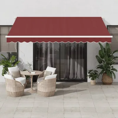 Produktbild von "2026 Promotion" Markise Manuell Weinrot 400x300 cm - Markisen CC12029