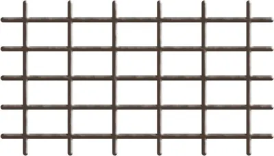 Produktbild von Gitter Garden MEK6 145x72,5 cm, 4/4,7 mm, PVC/Stahl, Stützgitter für Blumen, braun, Gartenbau