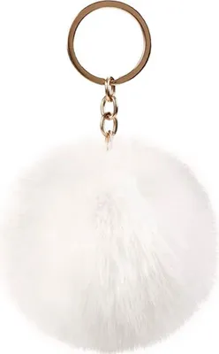 Immagine prodotto di Portachiavi Fluffy Bianco - Accessorio Chic e Pratico KP38277