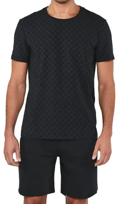 Produktbild von JOOP! Leisure Schlafanzug Set aus kurzer Hose und T-Shirt, Hose mit Gummibund und Bindeband, Elastisches Material für hohen Komfort