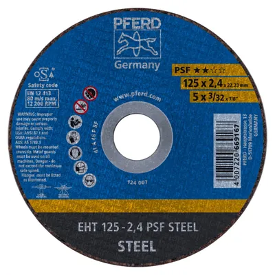 Immagine prodotto di PFERD Disco da taglio PSF STEEL Ø 125 x 2,4 mm diritto - 61719026