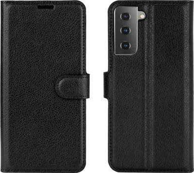 Produktbild von Mobigear Classic  Samsung Galaxy S21 Hülle Klapphülle Geldbörse - Schwarz