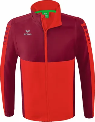 Produktbild von Erima Six Wings Jacke mit abnehmbaren Ärmeln Rot/Bordeaux - 4XL