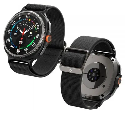 Obrázek produktu pro Spigen Lite Fit Band, Kapela, Chytré hodinky, Černá, Samsung, Galaxy Watch 8 (40/44/46 mm), Nylon