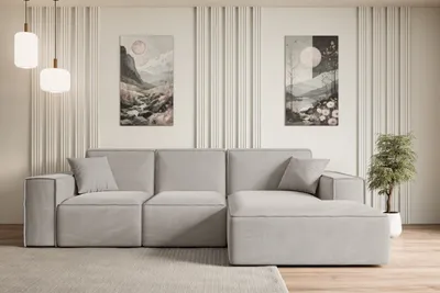 Produktbild von ALTDECOR Ecksofa in L-Form SERRA-L - 266x169x80 cm Hellbraun - Corner Sofa Bett Eckcouch Couch Wohnlandschaft Cauchsofa