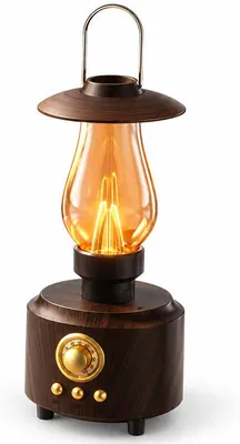 Produktbild von Bluetooth Lautsprecher mit Licht, tragbarer Retro Lautsprecher im Laternen-Design, Bluetooth 5.3, 5 W, 1200 mAh Akku