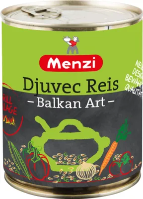Produktbild von Menzi Djuvec Reis nach Balkan Art mit 21 Prozent Gemüse 800g