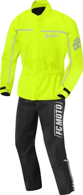 Obrázek produktu pro FC-Moto Urban Rain Kit 2dílná motocyklová kombinéza do deště, černá/žlutá, XL