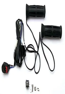 Produktbild von Ergonomische Griffe mit Heizung - Gummi - Schalter am Lenker - Plug-and-Play-System - Geeignet für den Einsatz beim Pflügen, der Jagd und beim Angeln