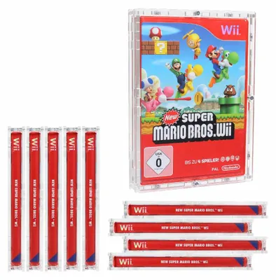 Produktbild von 10 x verschraubtes Case aus Acrylglas für ein Nintendo Wii Spiel in/ Schutzbox Schutzhülle UV-Schutz Transparent