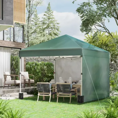 Produktbild von Faltpavillon, 2 Seitenwände, Höhenverstellbar, mit Transporttasche, 3 x 3 m