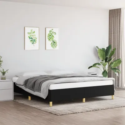 Produktbild von The Living Store Bettgestell Schwarz 160x200 cm Stoff