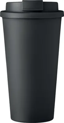 Obrázok produktu pre MidOcean - Pohár na pitie "Tuesday", dvojstenný, 450 ml MO386 (jedna veľkosť) (čierny)