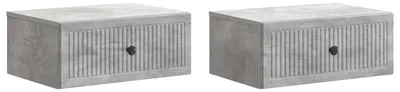 Zdjęcie produktu dla Szafka Nocna z szufladą 2 pcs Betonowy szary 49 x 34,5 x 20 cm