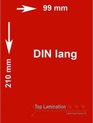 Produktbild von 5 Blatt rot 90 g/m² DL (99x210mm) Tonpapier bedruckbar Premium Farbpapier