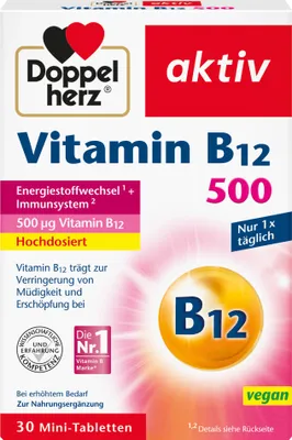Produktbild von Doppelherz Vitamin B12 500 Tabletten 30 St
