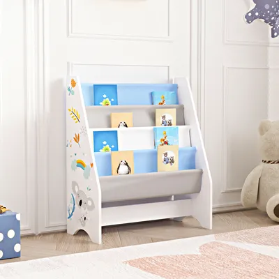 Immagine prodotto di Scaffale per bambini 'Fisterra' con 4 vani portaoggetti Motivo Koala 74 x 62 x 29 cm