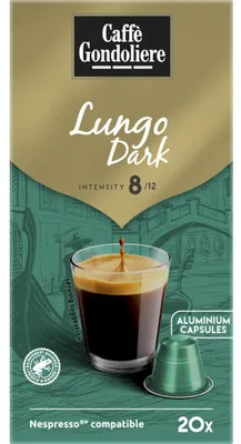 Obrázek produktu pro Kávové kapsle Caffè Gondolier Lungo Dark, 20 kusů, 110 g