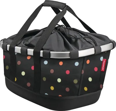Produktbild von Klickfix Bikebasket GT für Racktime, Punkte schwarz