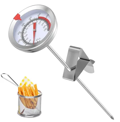 Image de Thermomètre pour friteuse, en acier inoxydable 304, jusqu'à 290 °C, pour la cuisine