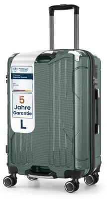 Produktbild von 4FLY Aluminium-Rahmen Hartschalen Reisekoffer L 68 cm (69L) aus PC+ABS – mit TSA-Schloss, 4 Spinner-Doppelrollen, Reisegepäck