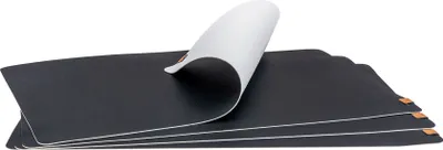 Produktbild von 4er Set Platzset Tischsets 45x30cm Schwarz Creme Lederoptik Beidseitig Tischdeko