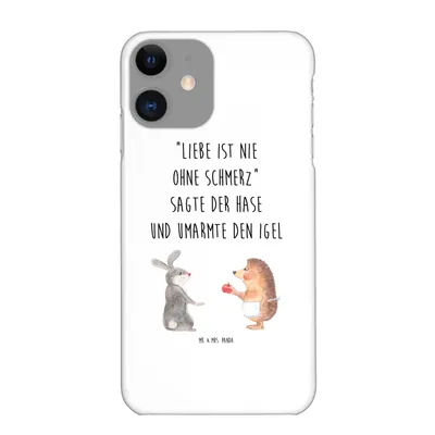 Produktbild von Mr. & Mrs. Panda Iphone 11 Handyhülle Hase Igel - Weiß - Geschenk, Pro, Trösten, Handy Schutzhülle, und, Liebe Spruch, Herzschmerz, Hülle, Tiere, Cover