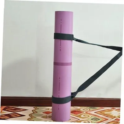 Produktbild von 2 Stück Yogamatten Tragegurte Aus Strapazierfähiger Terylen Baumwolle Verstellbar Schwarz Lila Yogazubehör Für Fitness Und Gymnastik