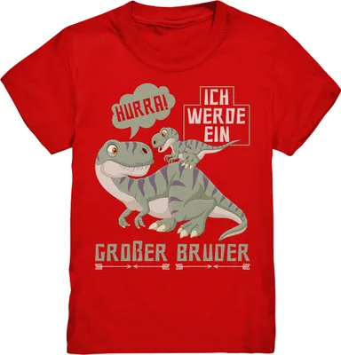 Produktbild von Dino Großer Bruder T-Shirt – Red / 110/116 (5-6)