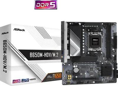 Image de ASROCK Asrock B650M-HDV/M.2 AMD B650 Socket AM5 micro ATX