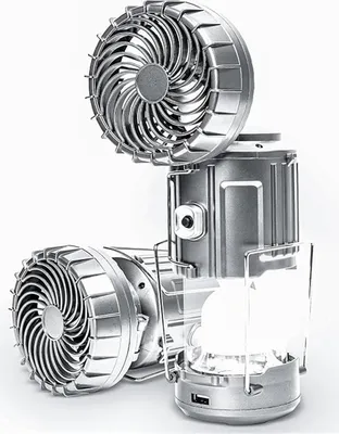 Produktbild von Camping-Laternen mit Ventilator, Solar-Camping-Ventilator zum Aufladen des Telefons, wiederaufladbare LED-Laternen Camping-Ventilatoren