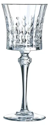 Image de 6 verres à pied 19cl Lady Diamond - Cristal d'Arques - Verre ultra transparent au design vintage