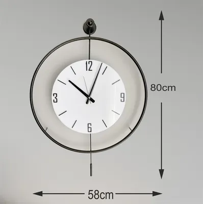 Immagine prodotto di Opviq, Mclock-00108, Orologio da parete decorativo in metallo, nero, 100% METALLO, 58 x 7 x 80 cm