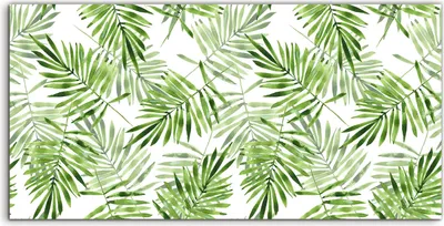 Produktbild von Coloray Acrylbild 100x50  Wandbild Acrylbilder Deko Natur Tropisch Aquarell blätter
