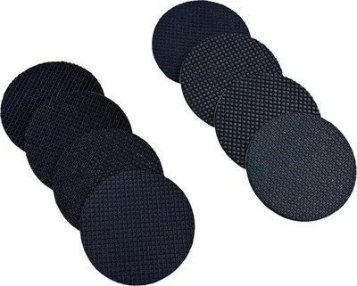 Zdjęcie produktu dla Gumowa mata ochronna, 16 sztuk, 40 mm, okrągła, samoprzylepna, do nóg stołów i krzeseł