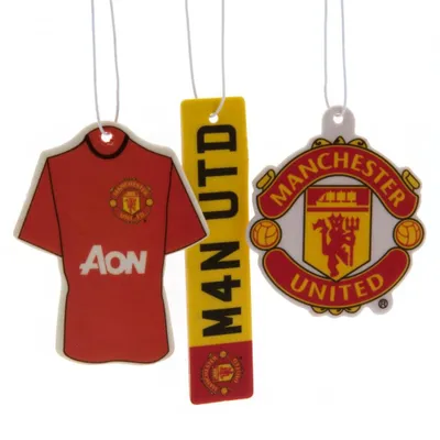 Immagine prodotto di Deodorante per auto Manchester United FC (3 pezzi/confezione) TA259 (taglia unica) (rosso)